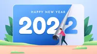 Ilustrasi Tahun Baru 2022 (Photo created by Freepik)