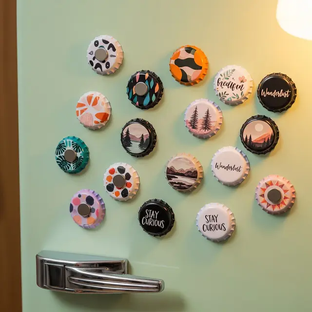 Magnet Kulkas dari Tutup Botol (AI Generated)