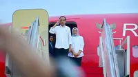 Presiden Joko Widodo atau Jokowi didampingi Ibu Negara Iriana melakukan kunjungan kerja ke Provinsi Jawa Tengah, Senin (22/1/2024) (Muchlis Jr - Biro Pers Sekretariat Presiden)