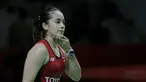 Pebulu tangkis supercantik Thailand, Rawinda Prajongjai mencuri perhatian kaum adam yang menghadiri Indonesia Masters 2022 di Istora Senayan, Jakarta. (Bola.com/Ikhwan Yanuar)