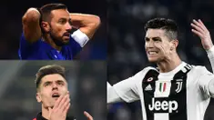 Penyerang Juventus, Cristiano Ronaldo belum mampu menambah pundi-pundi gol hingga pekan ke-29. Hingga saat ini Ronaldo bersama Piatek dan Zapata mengoleksi 19 gol, tertinggal dua gol dari pemuncak saat ini, Quagliarella (Kolase Foto AFP)