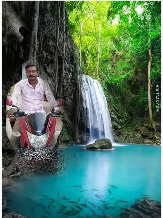 6 Editan Foto Orang India Naik Motor Ini di Luar Nalar, Ngawur Banget