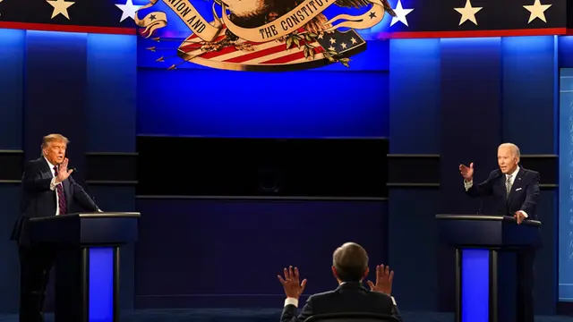 FOTO: Debat Perdana Calon Presiden Amerika Serikat