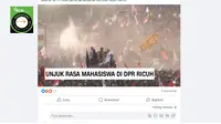 Cek Fakta Liputan6.com menelesuri klaim video demo mahasiswa ricuh di DPR pada 20 Maret 2024
