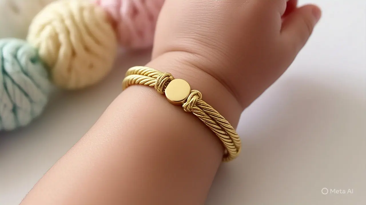 Model Gelang Emas Islami untuk Bayi Baru Lahir