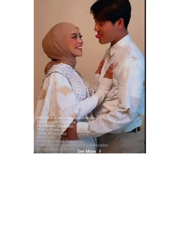 7 Gaya Pemotretan Lesty Kejora dan Rizky Billar untuk Lagu Pernikahan, Mesra Banget