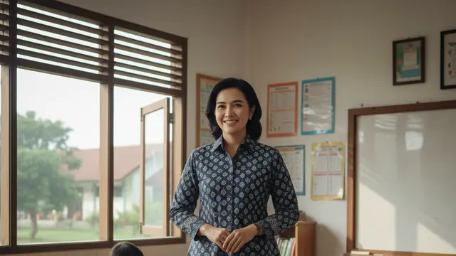 Model Gamis Batik Profesional untuk Guru