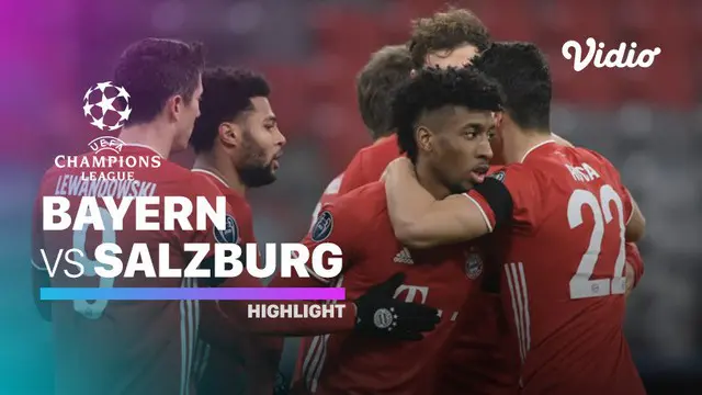 VIDEO: Highlights Liga Champions, Bayern Munchen Kalahkan RB Salzburg 3-1
