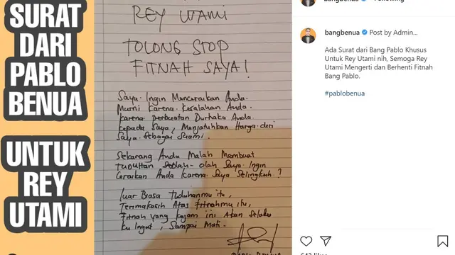 Rey Utami - Pablo Benua (Foto: Instagram/@bangbenua)
