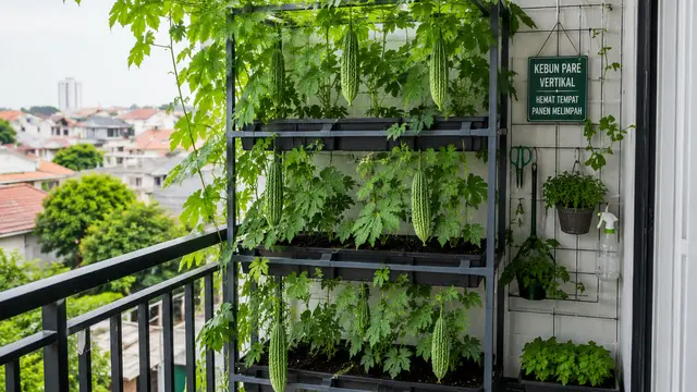 Kebun Pare Mini di Balkon Rumah