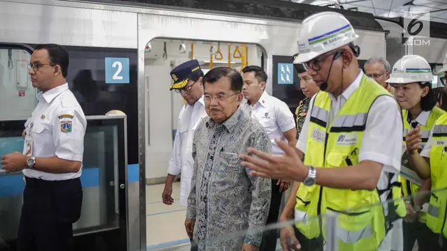 Wapres Kalla Tinjau MRT Jakarta