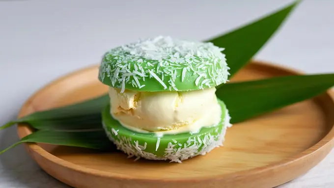 Resep Klepon Ice Cream Sandwich Kekinian