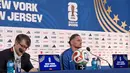 Adrien Rabiot menghadiri konferensi pers resmi jelang laga Prancis melawan Swedia pada babak 32 besar Piala Dunia 2026 di New York New Jersey, Amerika Serikat, Senin (29/6/2026). Gelandang Timnas Prancis itu menjawab pertanyaan awak media terkait kesiapan Les Bleus menghadapi pertandingan fase gugur. (KLY Sports/Hery Kurniawan)