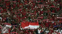 Suporter Indonesia. (Liputan6.com/Helmi Fithriansyah)
