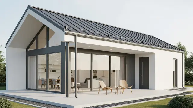 Rumah Minimalis Atap Miring ke Depan