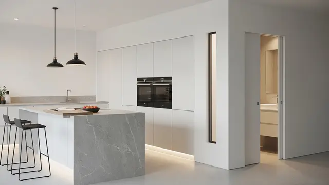 Dapur Minimalis Dekat Kamar Mandi (Gemini AI)