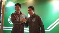 Anthony Tan, Co-Founder and CEO Grab bersama Ridzki Kramadibrata, President of Grab Indonesia. Liputan6.com/Agustin Setyo W