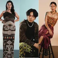 12 Pesona Publik Figure Kenakan Kain Tenun untuk Pameran Oscar Lawalata