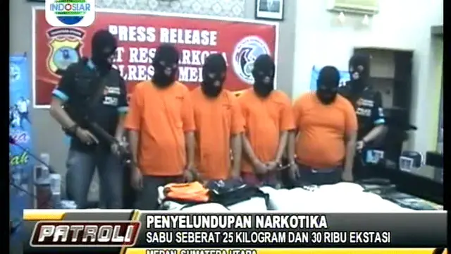  Penyelundupan Sabu Seberat 25 Kilogram dan 30 Ribu Ekstasi