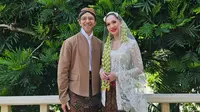 Desainer Didiet Maulana membeberkan 3 doa indah dalam kain jarit Batik Sogan Sido Mulyo gaya Solo yang dipakai BCL saat nikah dengan Tiko Aryawardhana. (Foto: Dok. Instagram @didietmaulana)