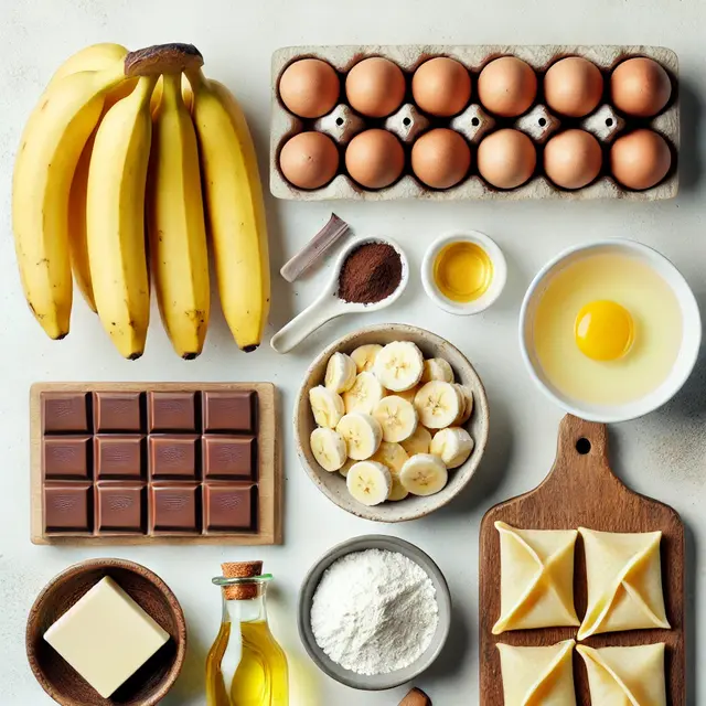 Bahan-Bahan Pisang Coklat Lumer yang Tetap Krispi