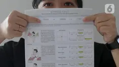 Warga menunjukkan hasil tes Heart Rate Variability (HRV) di RSUD Tamansari, Jakarta Barat, Selasa (20/2/2024). (Liputan6.com/Herman Zakharia)