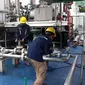 Pembangkit Listrik Tenaga Gas (PLTG) Sambera berkapasitas 2x20 Mega Watt (MW). (Agustina Melani/Liputan6.com)