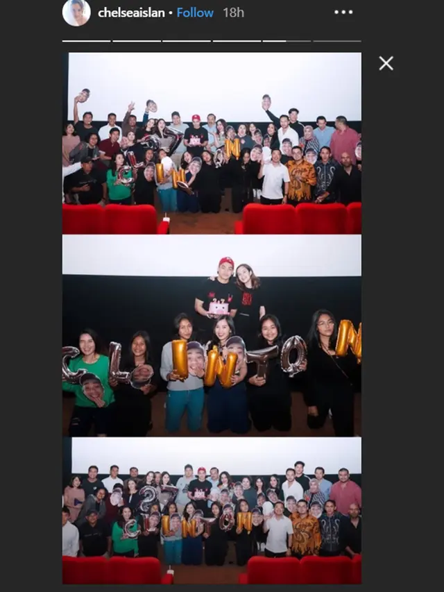 6 Momen Kejutan Ulang Tahun Rob Clinton dari Chelsea Islan, Sewa Studio Bioskop