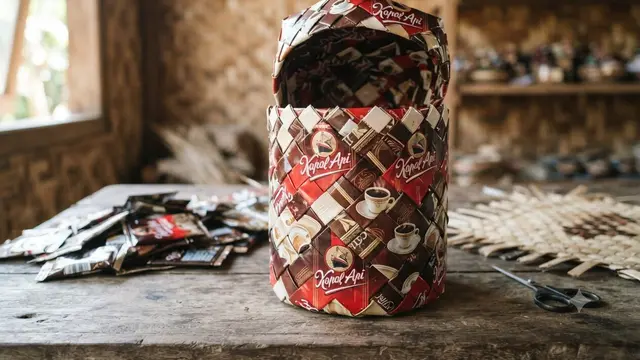Ide Memanfaatkan Bungkus Kopi Bekas