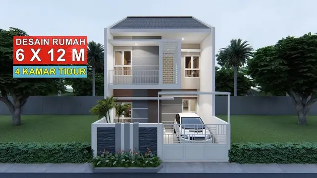 Rumah Minimalis 2 Lantai 6x12 Fungsional