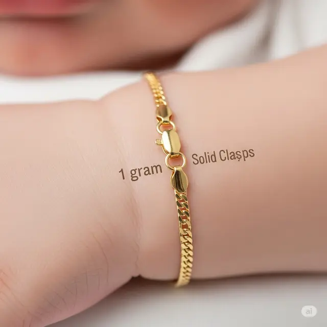 Model Gelang Emas Bayi 1 Gram Paling Awet. Foto: Gemini
