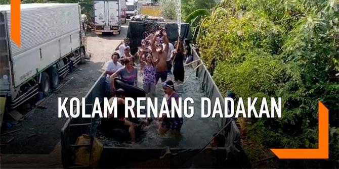 VIDEO: Pria Filipina Sulap Truk Jadi Kolam Renang untuk Keluarga
