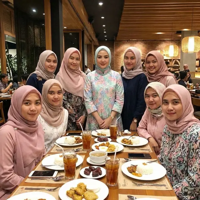 Tunik Kerah Shanghai Motif Floral (Gemini AI)