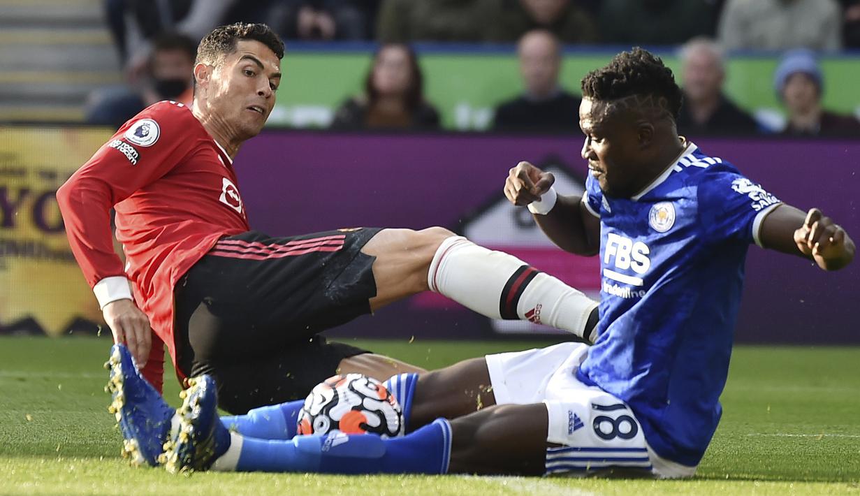 Berlaga di Stadion King Power, Cristiano Ronaldo dan kawan-kawan dipaksa menerima kekalahan dengan skor 4-2. (AP/Rui Vieira)