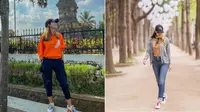9 Gaya Luna Maya saat Pakai Sepatu Sneakers, Tampil Stylish dan Kasual