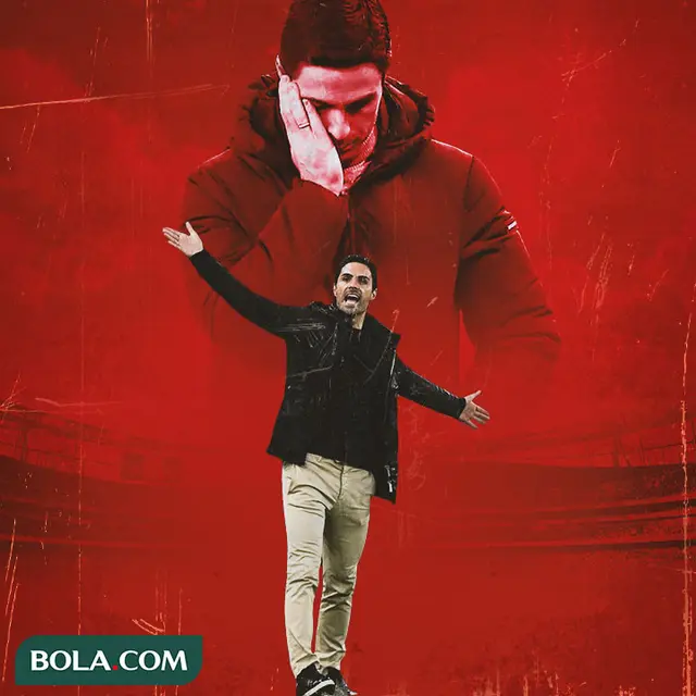 Arsenal - Mikel Arteta Ekspresi Gembira dan Sedih