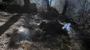 Di beberapa titik di kawasan Gunung Ijen masih terlihat beberapa titik api. Foto diambil pada Senin, (20/10/2014). (Liputan6.com/Helmi Fithriansyah)