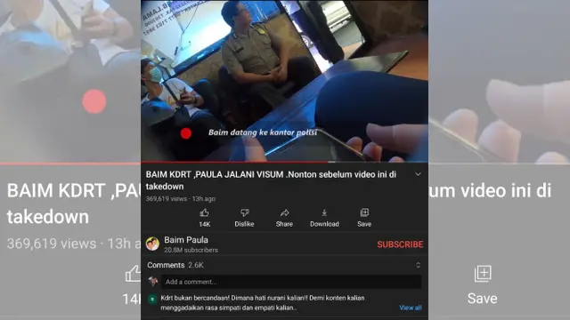 Pasangan Baim Wong dan Paula Verhoeven