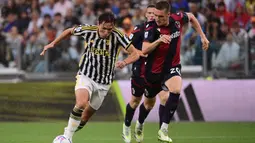 Juventus gagal meraih kemenangan pada pekan kedua Liga Italia musim ini. Menjamu Bologna, tim asuhan Massimiliano Allegri hanya mampu bermain imbang 1-1. (Marco Alpozzi/LaPresse via AP)