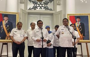 Gubernur DKI Jakarta Pramono Anung mengumumkan penetapan Upah Minimum Provinsi (UMP) tahun 2026 di Jakarta. (Liputan6.com/Winda Nelfira)
