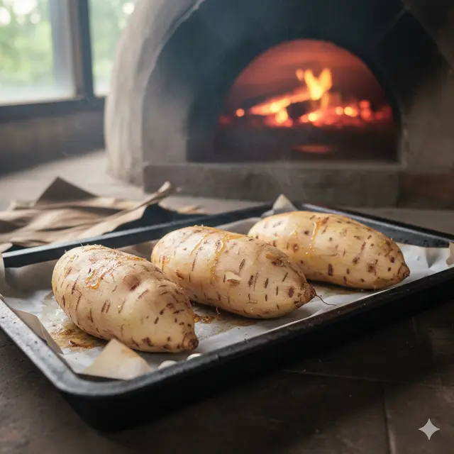 Ubi cilembu siap bakar (Foto: Gemini AI)