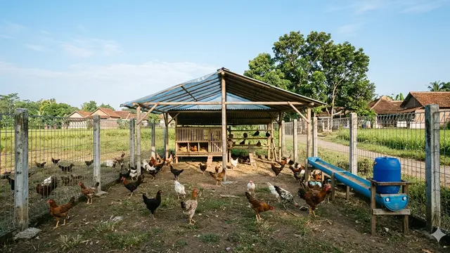 Model Kebun Ayam Umbaran Efisien.