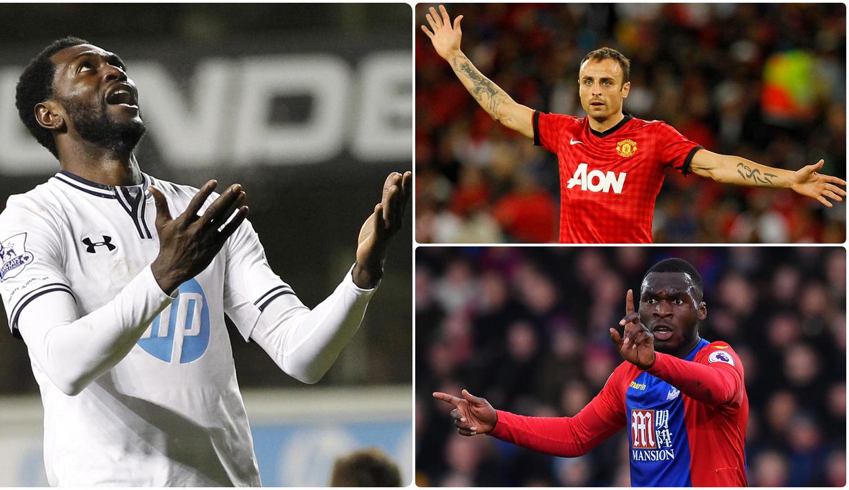 Striker sebagai ujung tombak tim dibutuhkan ketajaman dan kemampuan menempatkan posisi untuk mencetak gol. Namun banyak striker yang sering melakukan offside ketika berada di daerah pertahan lawan. Berikut 5 raja offside di Premier League. (kolase foto AFP)