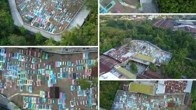 Unik, Kuburan Ini Sengaja Dicat Warna-Warni Biar Gak Takut