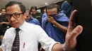 Para tersangka jaringan Narkotika sindikat Aceh-Jakarta-Bali saat press release di BNN, Jakarta, Senin (28/12/2015). Bareskrim amankan 3 kg sabu, 14.000 butir ekstasi, dan 1,5 ton ganja dengan nilai total Rp.17 M(Liputan6.com/Immanuel Antonius) 