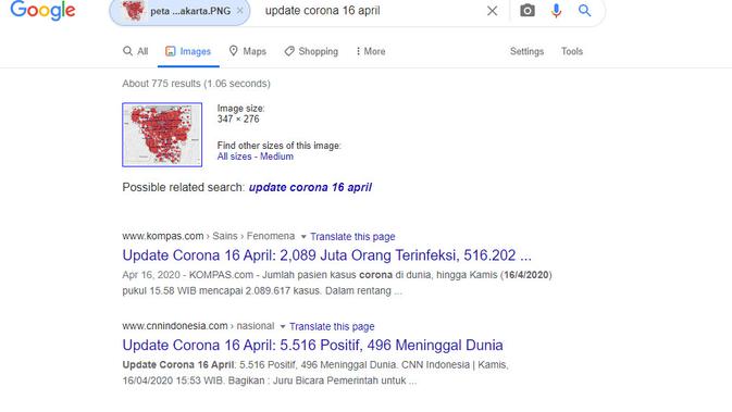 foto peta Jakarta kembali berstatus merah