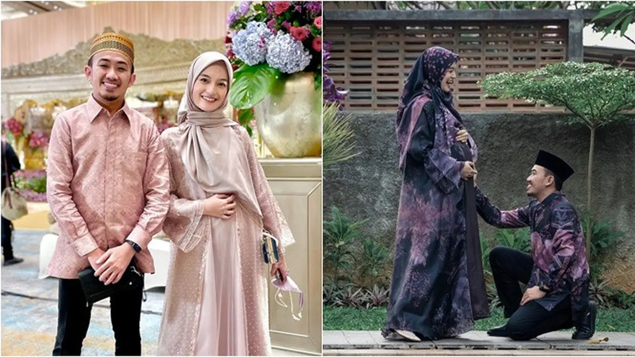 6 Potret Ustaz Syam Elmarusy dan Istri Pakai Baju Senada, Serasi Banget