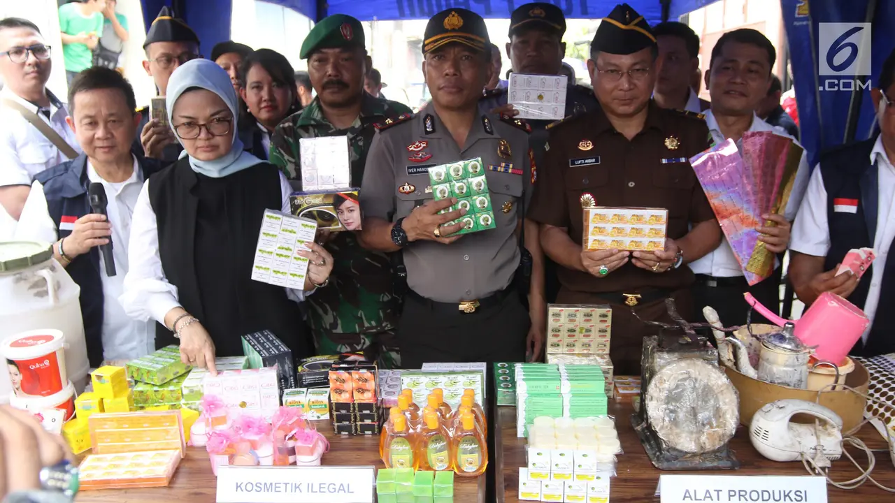 Penampakan Kosmetik Palsu Senilai Rp 7,4 Miliar di Tambora