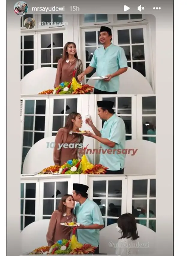6 Potret Tasyakuran 10 Tahun Anniversary Pernikahan Ayu Dewi, Gelar Pengajian
