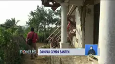 Sebanyak 110 rumah warga di Pandegalang rusak akibat gempa 6,9 SR di Banten.